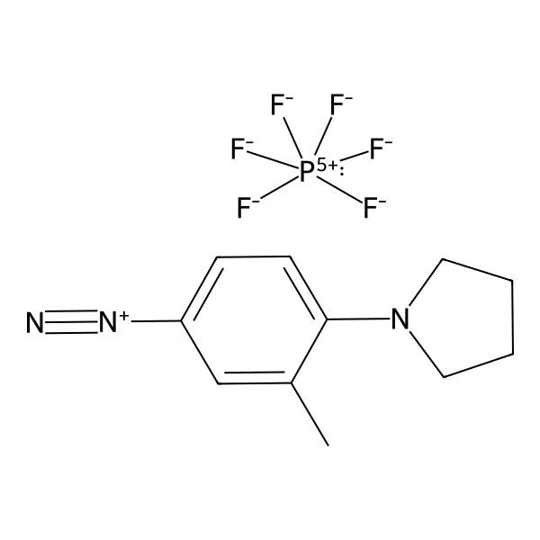 Benzenediazonium, 3-methyl-4-(1-pyrrolidinyl)-, hexafluorophosphate(1-) (1:1) (ACI) Structure