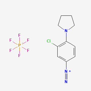 Benzenediazonium, 3-chloro-4-(1-pyrrolidinyl)-, hexafluorophosphate(1-) (1:1) (ACI) Structure