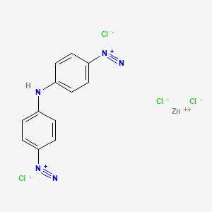 Benzenediazonium, 4,4′-iminobis-, (T-4)-tetrachlorozincate(2-) (1:1) (9CI, ACI) Structure