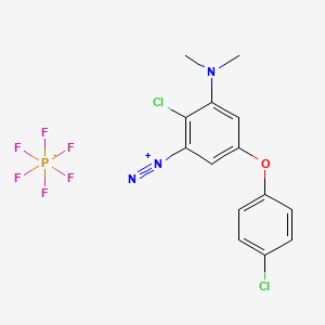 Benzenediazonium, 2-chloro-5-(4-chlorophenoxy)-4-(dimethylamino)-, hexafluorophosphate(1-) (1:1) (ACI)