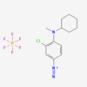 Benzenediazonium, 3-chloro-4-(cyclohexylmethylamino)-, hexafluorophosphate(1-) (1:1) (ACI)