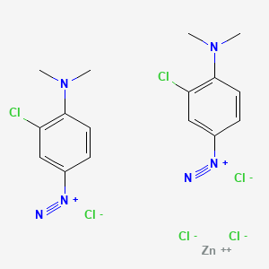 Benzenediazonium, 3-chloro-4-(dimethylamino)-, (T-4)-tetrachlorozincate(2-) (2:1) (9CI, ACI) Structure