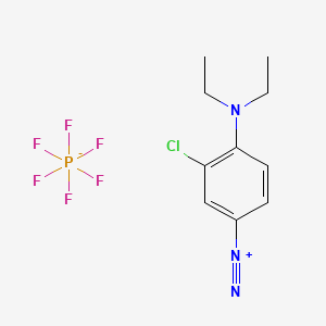 Benzenediazonium, 3-chloro-4-(diethylamino)-, hexafluorophosphate(1-) (1:1) (ACI) Structure