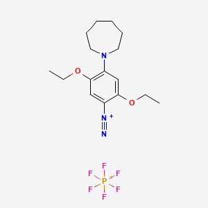Benzenediazonium, 2,5-diethoxy-4-(hexahydro-1H-azepin-1-yl)-, hexafluorophosphate(1-) (1:1) (ACI) Structure