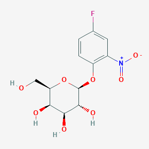 (2S,3R,4S,5R,6R)-2-(4-Fluoro-2-nitrophenoxy)-6-(hydroxymethyl)tetrahydro-2H-pyran-3,4,5-triol Structure