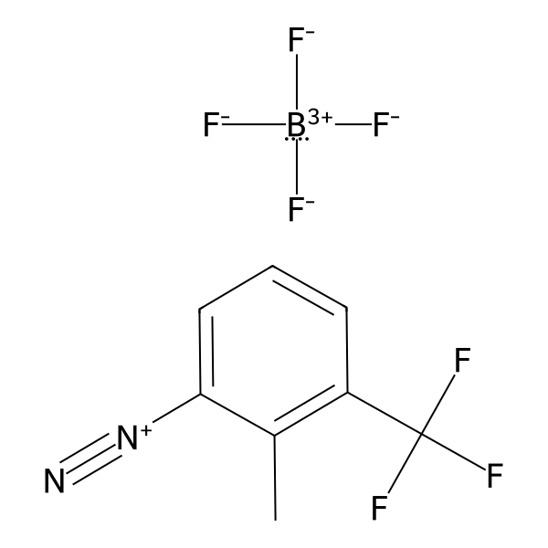 Benzenediazonium, 2-methyl-3-(trifluoromethyl)-, tetrafluoroborate(1-) (1:1) (ACI) Structure
