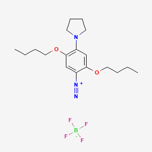 Benzenediazonium, 2,5-dibutoxy-4-(1-pyrrolidinyl)-, tetrafluoroborate(1-) (1:1) (ACI) Structure