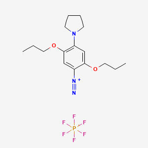 Benzenediazonium, 2,5-dipropoxy-4-(1-pyrrolidinyl)-, hexafluorophosphate(1-) (1:1) (ACI)
