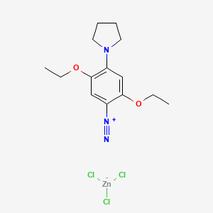 Benzenediazonium, 2,5-diethoxy-4-(1-pyrrolidinyl)-, trichlorozincate(1-) (1:1) (ACI)