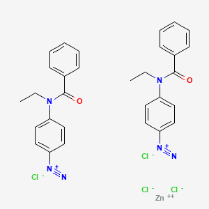 Benzenediazonium, 4-(benzoylethylamino)-, (T-4)-tetrachlorozincate(2-) (2:1) (9CI, ACI) Structure