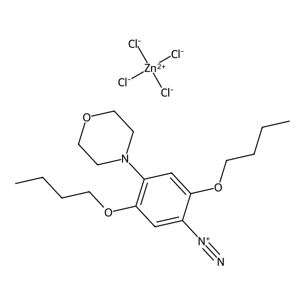 Benzenediazonium, 2,5-dibutoxy-4-(4-morpholinyl)-, (T-4)-tetrachlorozincate(2-) (1:1) (9CI)