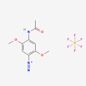 Benzenediazonium, 4-(acetylamino)-2,5-dimethoxy-, hexafluorophosphate(1-) (1:1) (ACI) Structure