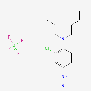 Benzenediazonium, 3-chloro-4-(dibutylamino)-, tetrafluoroborate(1-) (1:1) (ACI) Structure