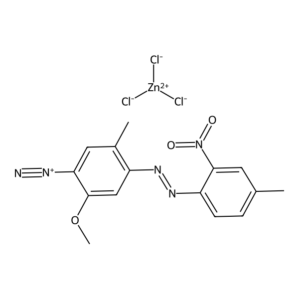Benzenediazonium, 2-methoxy-5-methyl-4-[(4-methyl-2-nitrophenyl)azo]-, trichlorozincate(1-) (9CI) Structure