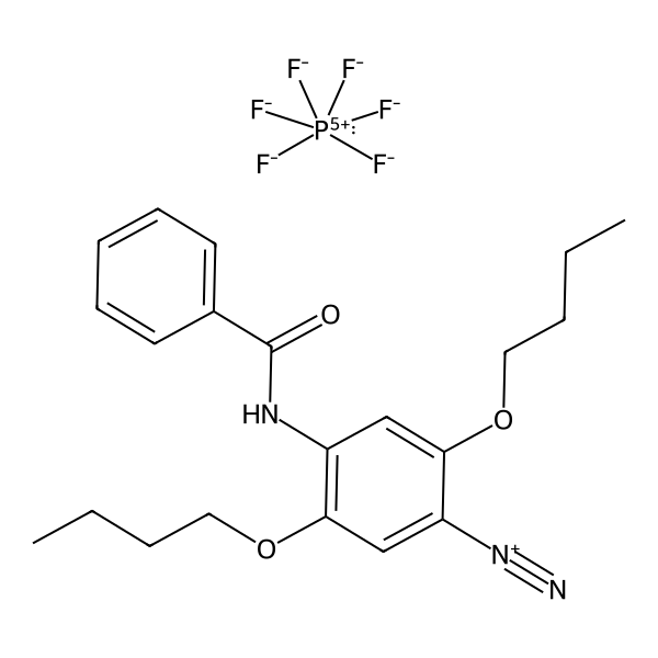 Benzenediazonium, 4-(benzoylamino)-2,5-dibutoxy-, hexafluorophosphate(1-) (1:1) (ACI) Structure
