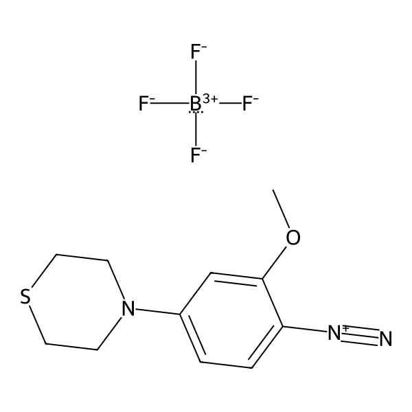 Benzenediazonium, 2-methoxy-4-(4-thiomorpholinyl)-, tetrafluoroborate(1-) (1:1) (ACI) Structure
