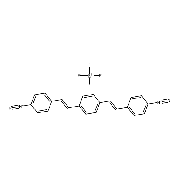 Benzenediazonium, 4,4′-(1,4-phenylenedi-2,1-ethenediyl)bis-, bis[tetrafluoroborate(1-)], (E,E)- (9CI) Structure