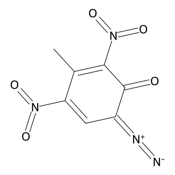 3,5-Cyclohexadiene-1,2-dione, 4-methyl-3,5-dinitro-, 1-one (ACI) Structure