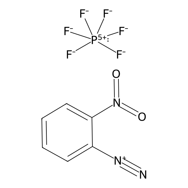 Benzenediazonium, 2-nitro-, hexafluorophosphate(1-) (1:1) (ACI) Structure