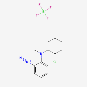 Benzenediazonium, 3-chloro-4-(cyclohexylmethylamino)-, tetrafluoroborate(1-) (1:1) (ACI) Structure