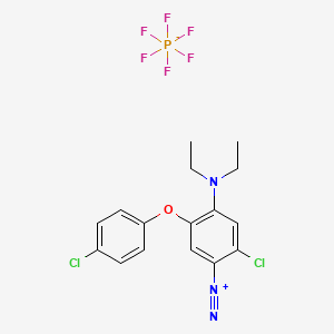 Benzenediazonium, 2-chloro-5-(4-chlorophenoxy)-4-(diethylamino)-, hexafluorophosphate(1-) (1:1) (ACI)