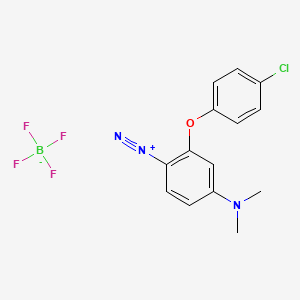 Benzenediazonium, 2-(4-chlorophenoxy)-4-(dimethylamino)-, tetrafluoroborate(1-) (1:1) (ACI) Structure