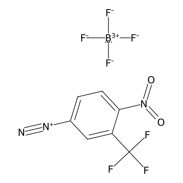 Benzenediazonium, 4-nitro-3-(trifluoromethyl)-, tetrafluoroborate(1-) (1:1) (ACI) Structure