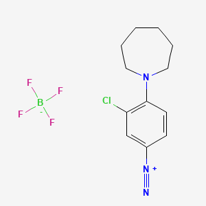 Benzenediazonium, 3-chloro-4-(hexahydro-1H-azepin-1-yl)-, tetrafluoroborate(1-) (1:1) (ACI) Structure