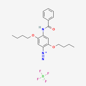 Benzenediazonium, 4-(benzoylamino)-2,5-dibutoxy-, tetrafluoroborate(1-) (1:1) (ACI) Structure