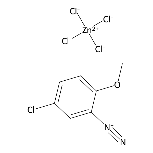 Benzenediazonium, 5-chloro-2-methoxy-, (T-4)-tetrachlorozincate(2-) (2:1) (9CI, ACI) Structure