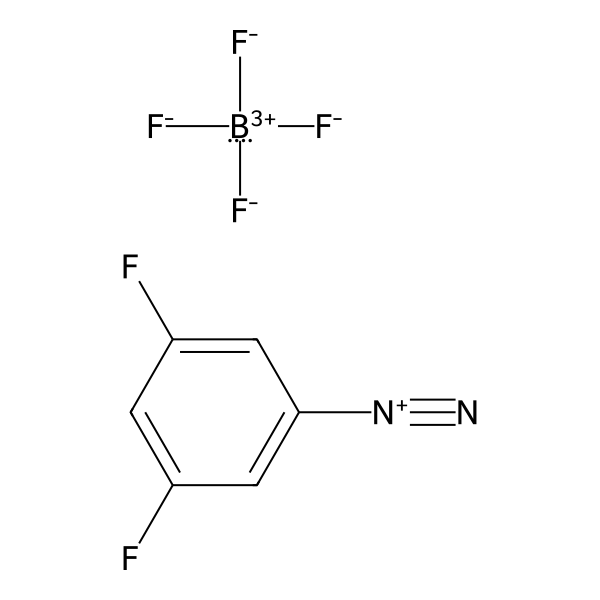 Benzenediazonium, 3,5-difluoro-, tetrafluoroborate(1-) (1:1) (ACI) Structure