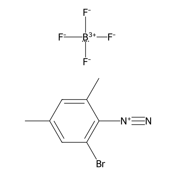 Benzenediazonium, 2-bromo-4,6-dimethyl-, tetrafluoroborate(1-) (1:1) (ACI) Structure