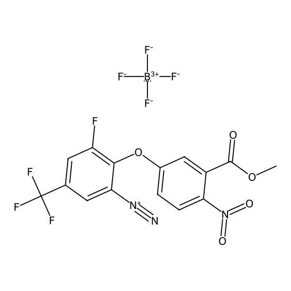 Benzenediazonium, 3-fluoro-2-[3-(methoxycarbonyl)-4-nitrophenoxy]-5-(trifluoromethyl)-, tetrafluoroborate(1-) (1:1) (ACI)