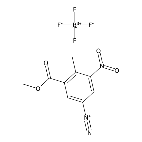 Benzenediazonium, 3-(methoxycarbonyl)-4-methyl-5-nitro-, tetrafluoroborate(1-) (1:1) (ACI) Structure