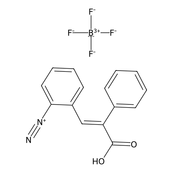 Benzenediazonium, 2-(2-carboxy-2-phenylethenyl)-, (E)-, tetrafluoroborate(1-) (9CI) Structure