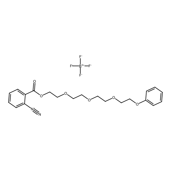 Benzenediazonium, 2-[[2-[2-[2-(2-phenoxyethoxy)ethoxy]ethoxy]ethoxy]carbonyl]-, tetrafluoroborate(1-) (1:1) (ACI) Structure
