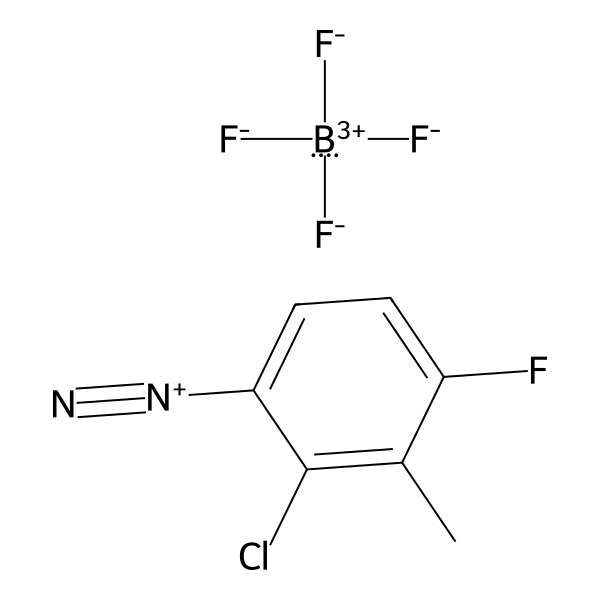 Benzenediazonium, 2-chloro-4-fluoro-3-methyl-, tetrafluoroborate(1-) (1:1) (ACI) Structure