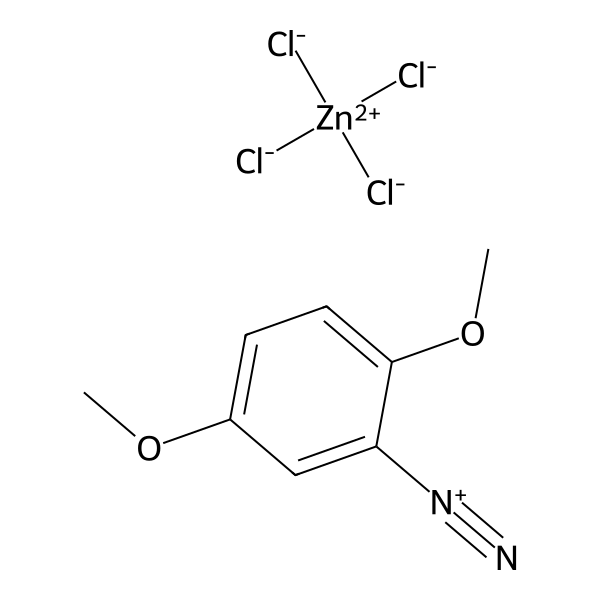 Benzenediazonium, 2,5-dimethoxy-, (T-4)-tetrachlorozincate(2-) (2:1) (9CI) Structure