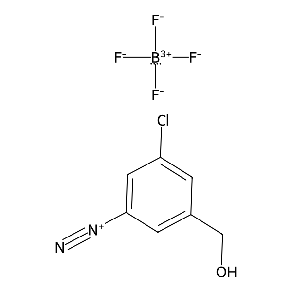 Benzenediazonium, 3-chloro-5-(hydroxymethyl)-, tetrafluoroborate(1-) (1:1) (ACI) Structure