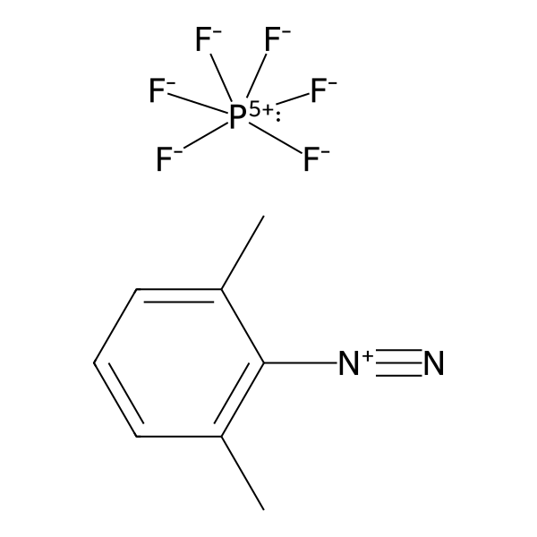 Benzenediazonium, 2,6-dimethyl-, hexafluorophosphate(1-) (1:1) (ACI) Structure