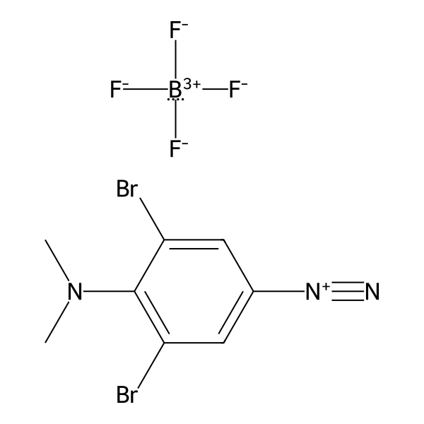 Benzenediazonium, 3,5-dibromo-4-(dimethylamino)-, tetrafluoroborate(1-) (1:1) (ACI) Structure