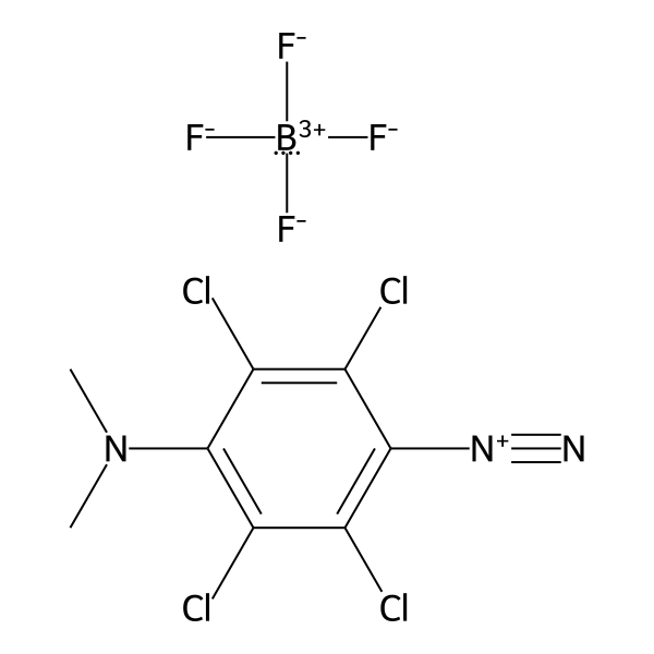 Benzenediazonium, 2,3,5,6-tetrachloro-4-(dimethylamino)-, tetrafluoroborate(1-) (1:1) (ACI) Structure