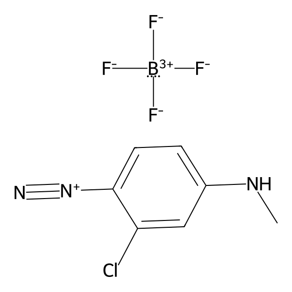 Benzenediazonium, 2-chloro-4-(methylamino)-, tetrafluoroborate(1-) (1:1) (ACI) Structure