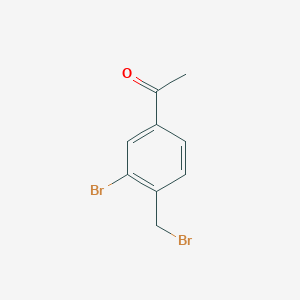 1-(3-bromo-4-(bromomethyl)phenyl)ethanone Structure
