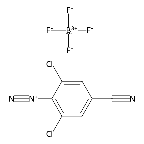 Benzenediazonium, 2,6-dichloro-4-cyano-, tetrafluoroborate(1-) (1:1) (ACI) Structure