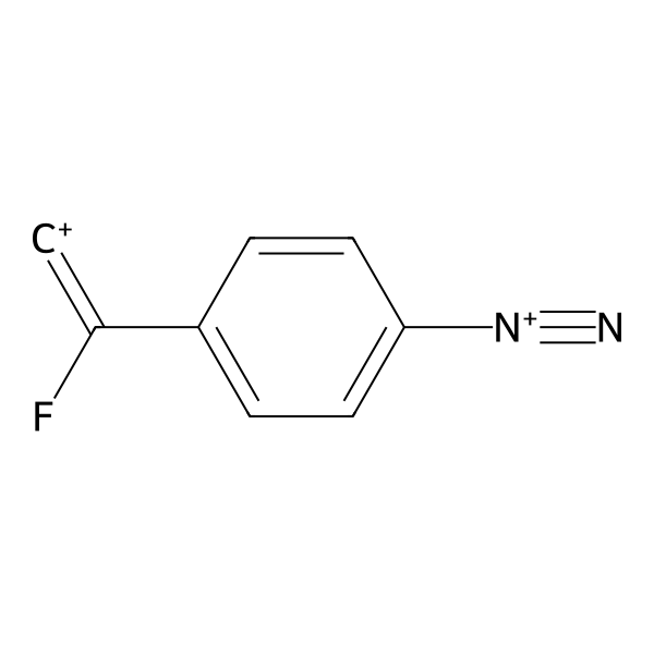 2-(4-Diazoniophenyl)-2-fluoroethenylium (ACI) Structure
