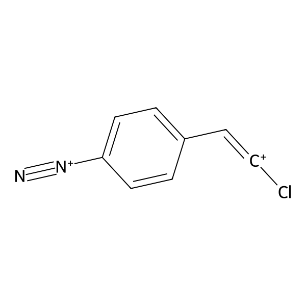 1-Chloro-2-(4-diazoniophenyl)ethenylium (ACI) Structure