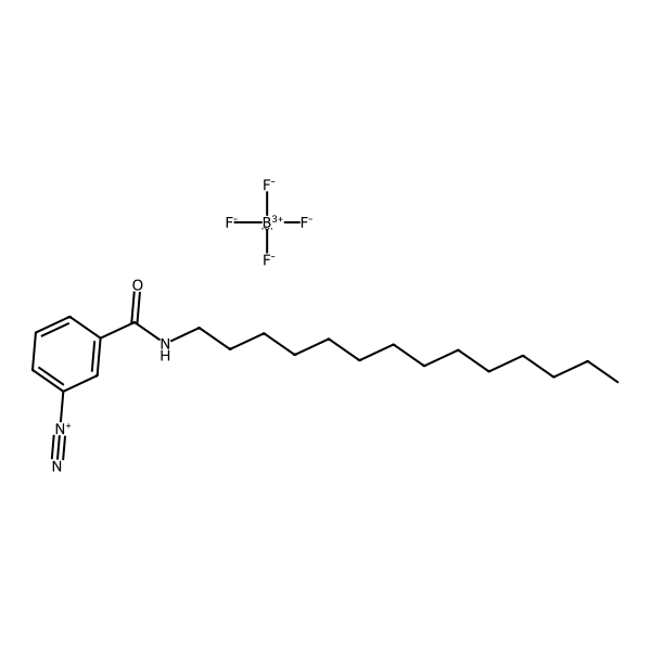 Benzenediazonium, 3-[(tetradecylamino)carbonyl]-, tetrafluoroborate(1-) (1:1) (ACI) Structure