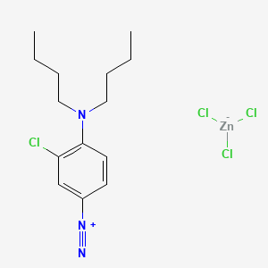 Benzenediazonium, 3-chloro-4-(dibutylamino)-, trichlorozincate(1-) (9CI) Structure