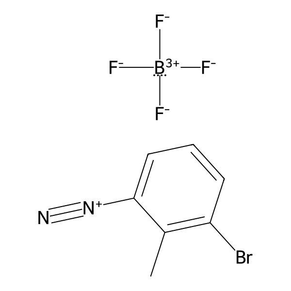 Benzenediazonium, 3-bromo-2-methyl-, tetrafluoroborate(1-) (1:1) (ACI) Structure